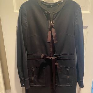 Elie Tahari, Size 2, Navy dress with black ties
